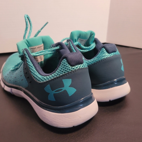 Teal and navy under armor sneakers size 9.5 - Picture 5 of 6